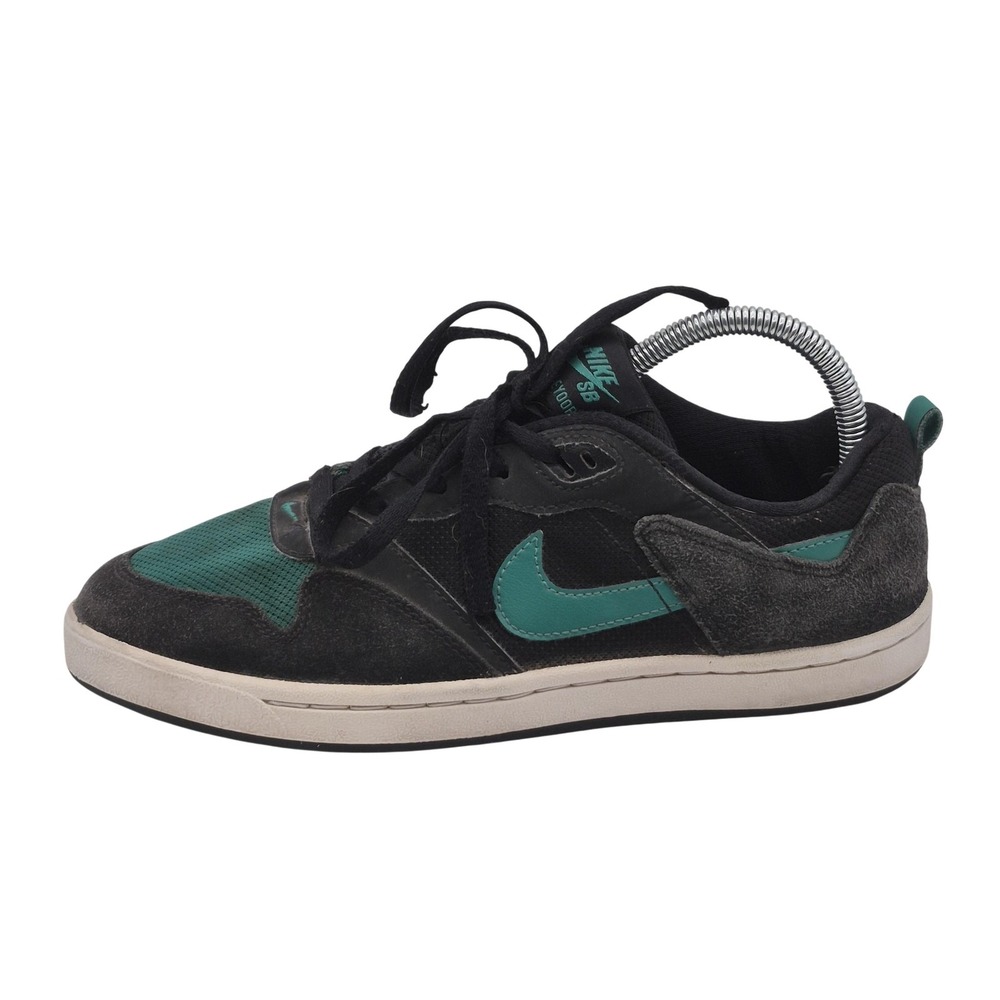 Nike SB Alleyoop Shoes Mens Size 8 Black Greenā Suede Skate Sneakers CJ0882-007